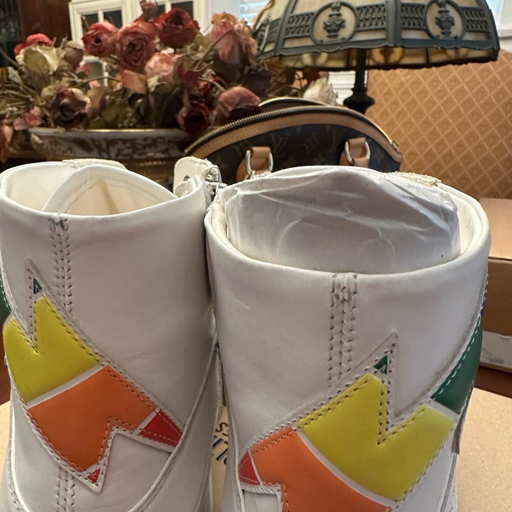 ❤️ Zadig & Voltaire High Flash Pride Sneakers with Colorful Accents - Picture 8 of 14